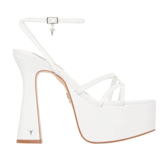 Windsor Smith White Heartbreak Heels -  Size 7 - Picture 1 of 6